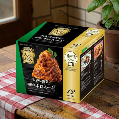 ハインツ 大人むけのパスタ  牛肉と香味野菜の粗挽きボロネーゼ   12袋