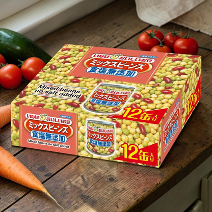 いなば食品 ミックスビーンズ 食塩無添加 110g x 12缶パック  缶詰