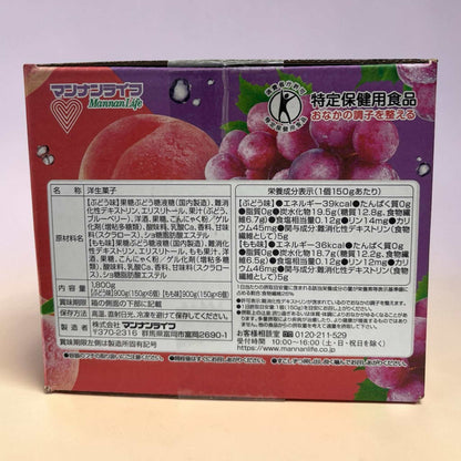 マンナイライフ 蒟蒻畑クラッシュタイプ ぶどうともも味12食セット