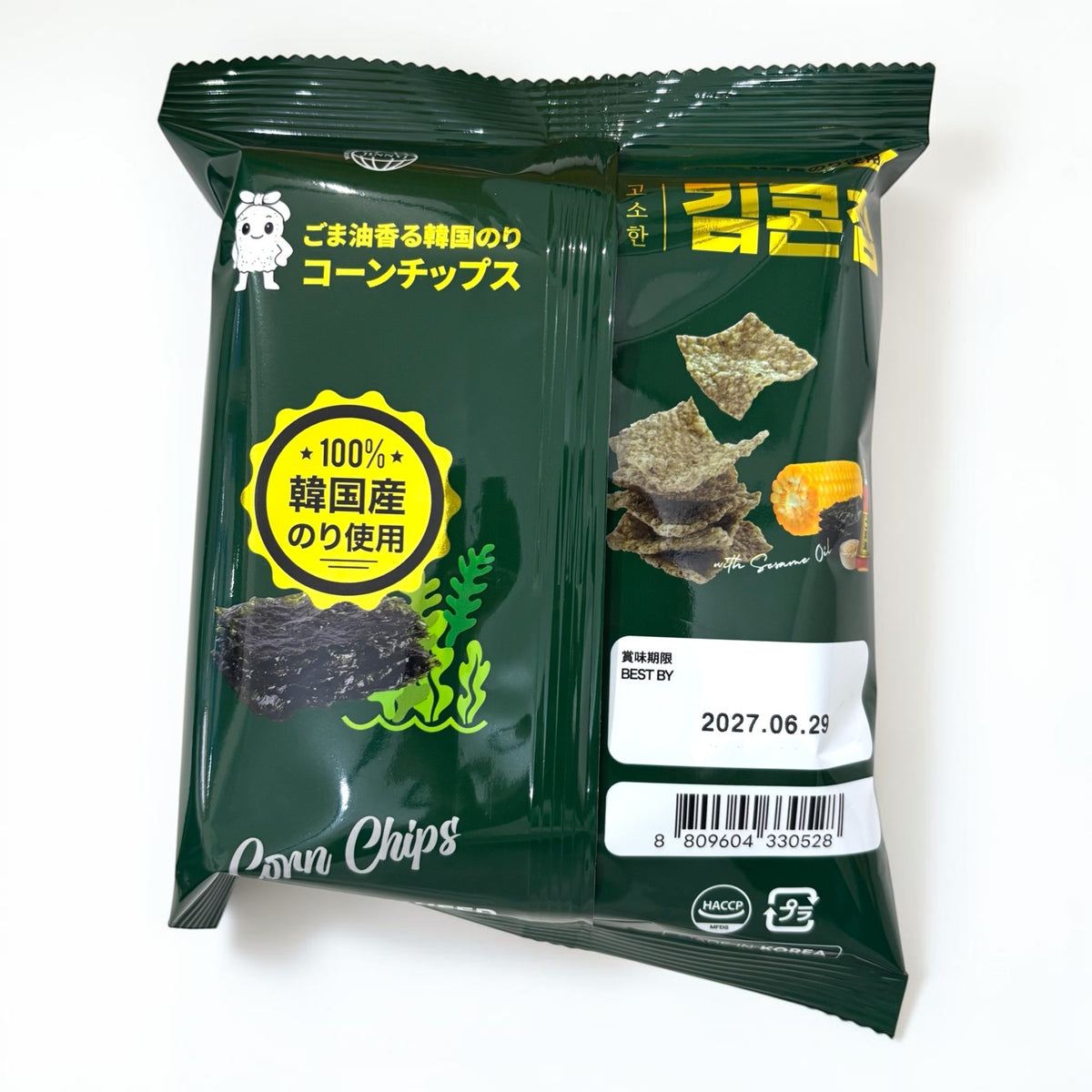 JINNY PICK 韓国のりチップス & えびせん 各5袋 10袋パック