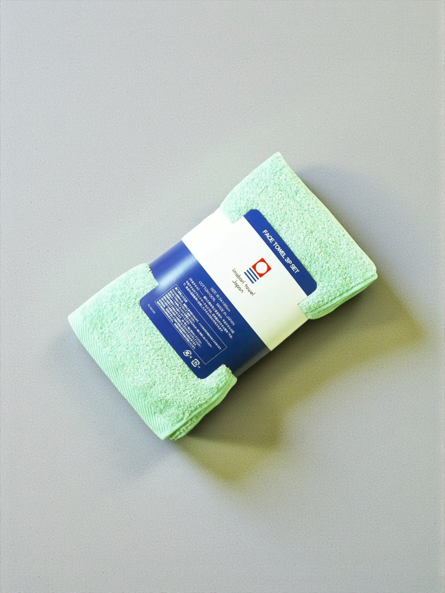 今治 フェイスタオル 3枚組 34 x 85cm  カラー ミントグリーン