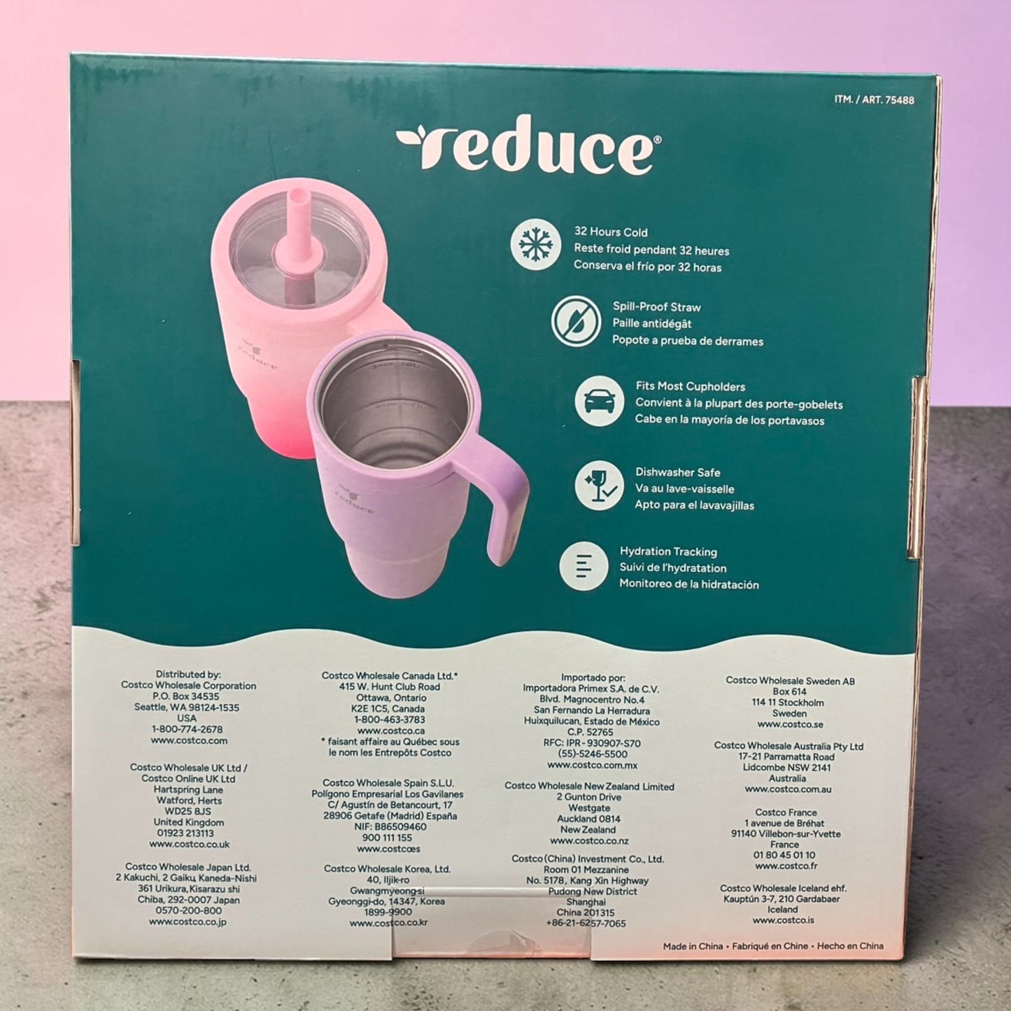 リデュース  チラー  ステンレスマグ   真空断熱  約950ml   2個セット  reduce Chiller  カラー  ピンク パープル