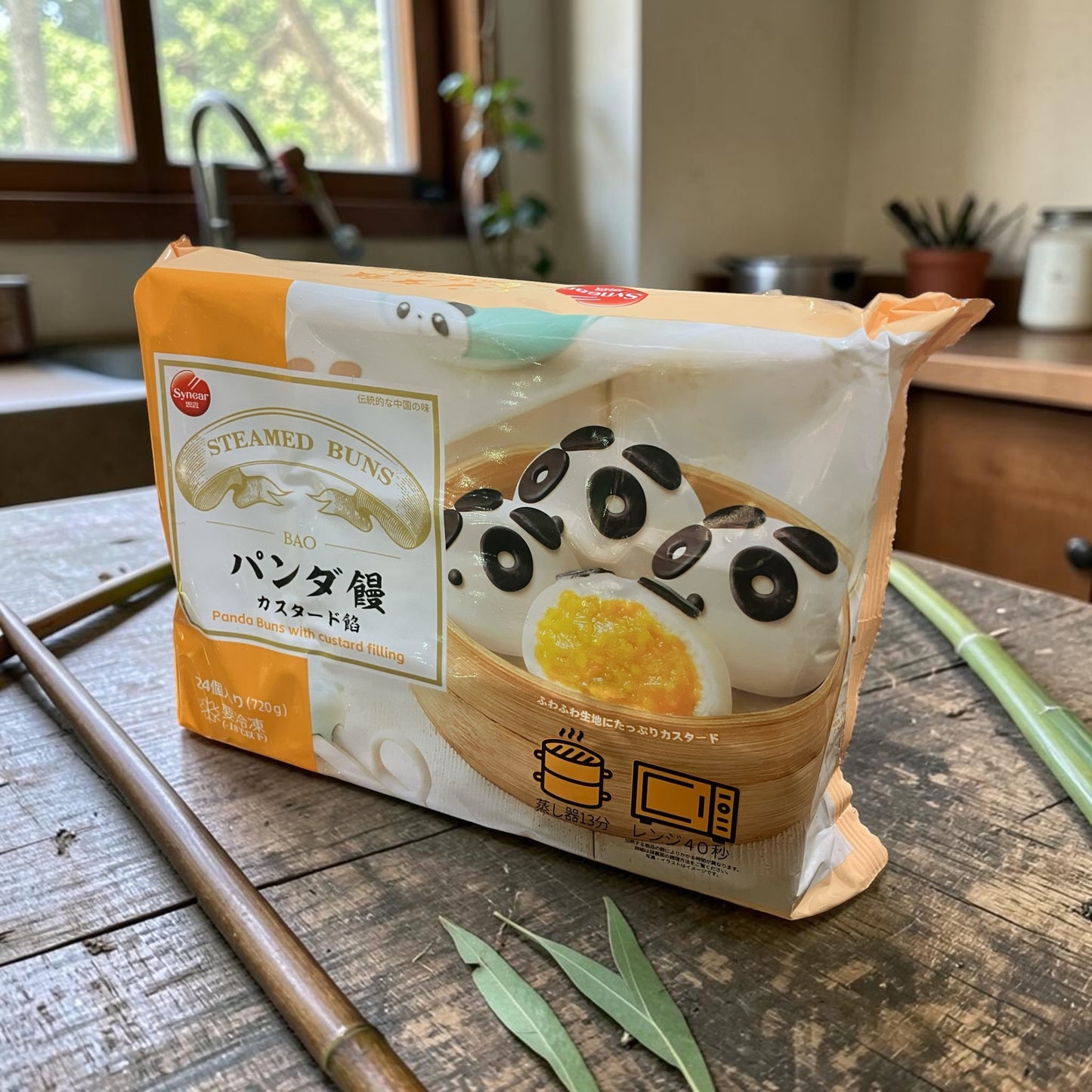【冷凍商品】パンダまん  カスタード味  30g × 24個入り