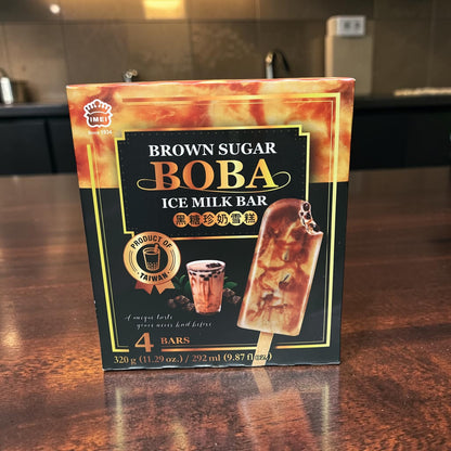 IMEI 黒糖珍奶雪糕 黒糖タピオカミルクアイスバー  4本入り 小分け販売  BROWN SUGAR BOBA ICE MILK BAR