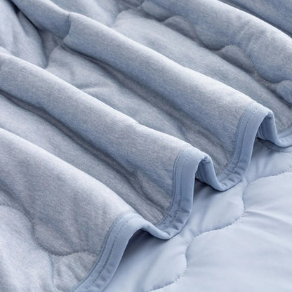 クーリング 大判ひざ掛け 152cm x 177cm  BERKSHIRE BLANKET＆HOME  カラー  ヘザーブルー