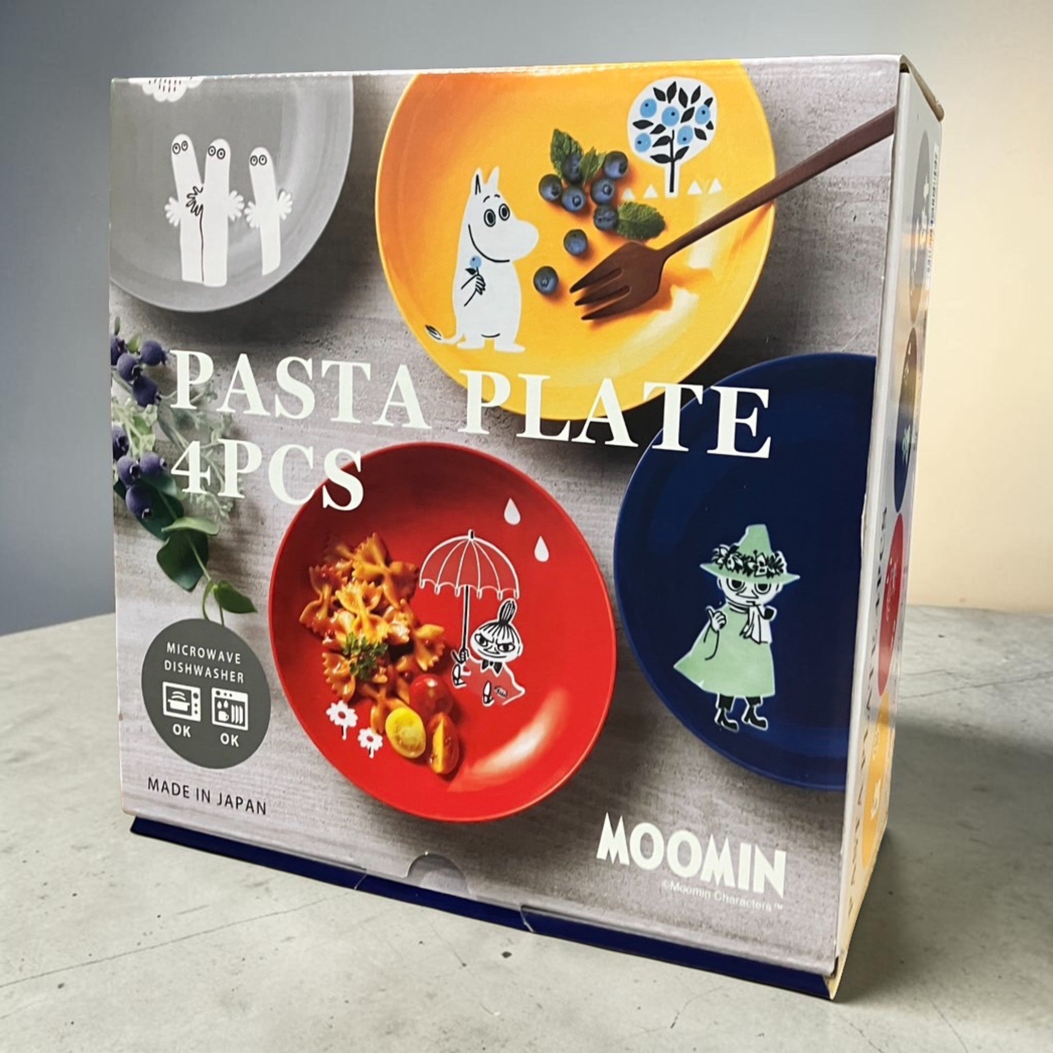 【すー⭐︎です★】 ムーミン パスタプレート 4枚セット 約21㎝ 電子レンジ 食洗器可