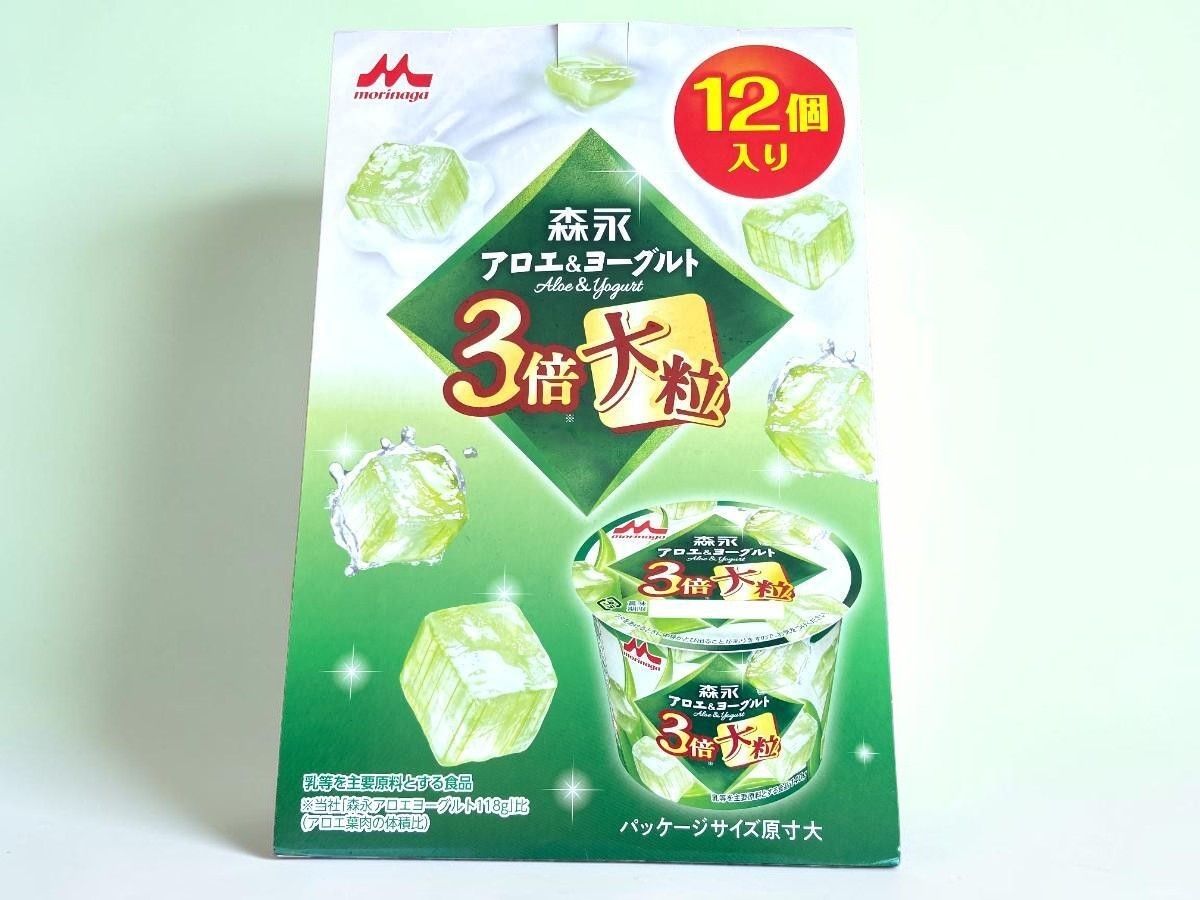 【冷蔵商品】森永乳業 アロエ＆ヨーグルト 3倍大粒 140g×12個