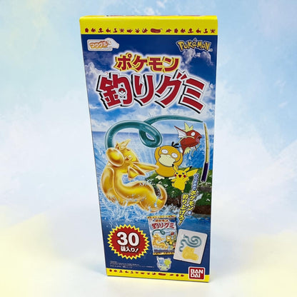 コストコ 商品 全国発送 KOCOSTOREのポケモン釣りグミ30袋入り大容量ボックス。パッケージにはピカチュウやコイキングが描かれた楽しい体験型お菓子