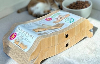 コストコ 商品 全国発送 KOCOSTOREの猫用バリバリベッドLサイズ2個セット。アーチ型段ボール製爪とぎ兼ベッド